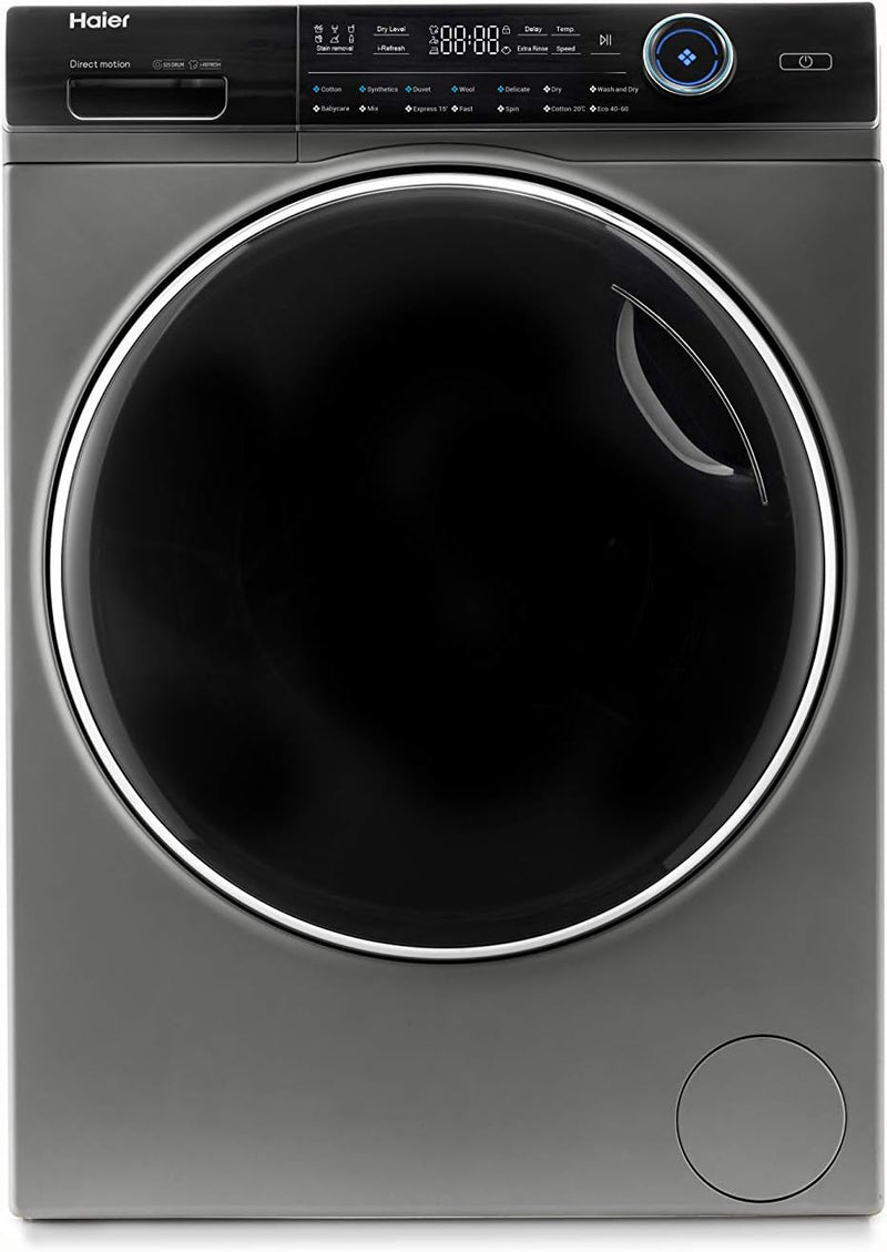 Haier Freestanding Washer Dryer, 10kg/6kg Load, 1400RPM, Graphite