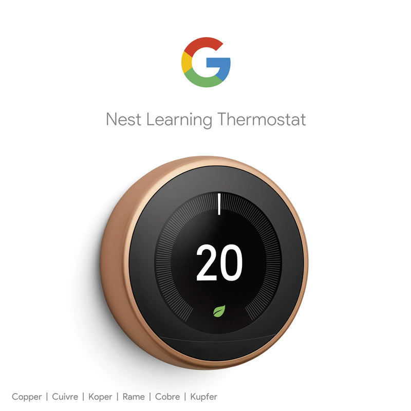 Google Nest Learning Thermostat 3rd Gen - Stainless Steel