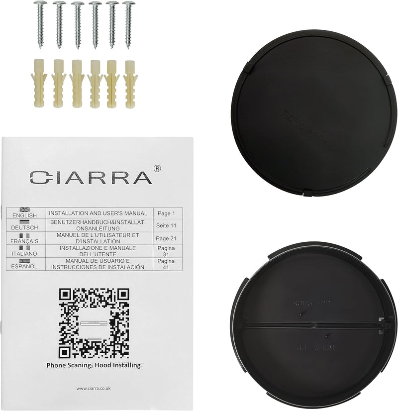 CIARRA 60cm Stainless Steel Cooker Hood Extractor Fan CBCS6903