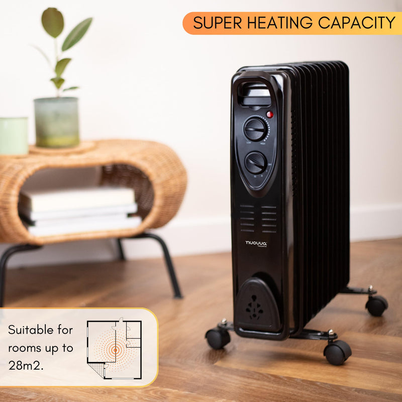 Nuovva 11 Fin 2500W Radiator: Free Standing Electric Heater