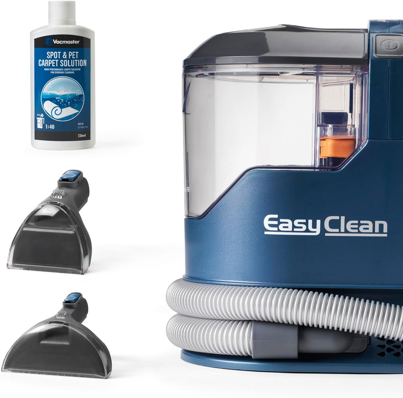 Vacmaster EasyClean Spot Cleaner: Powerful 800W Motor, 2 Tools, Solution