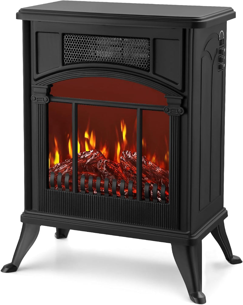 NETTA Electric Fireplace Stove: Fire Flame Effect, Portable - 1900W