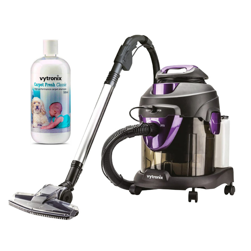 Vytronix WSH60 Wet & Dry Vacuum: 4-in-1 Carpet Cleaner, Blower