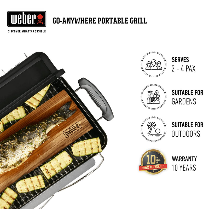 Weber Go-Anywhere BBQ Grill - Portable Camping BBQ