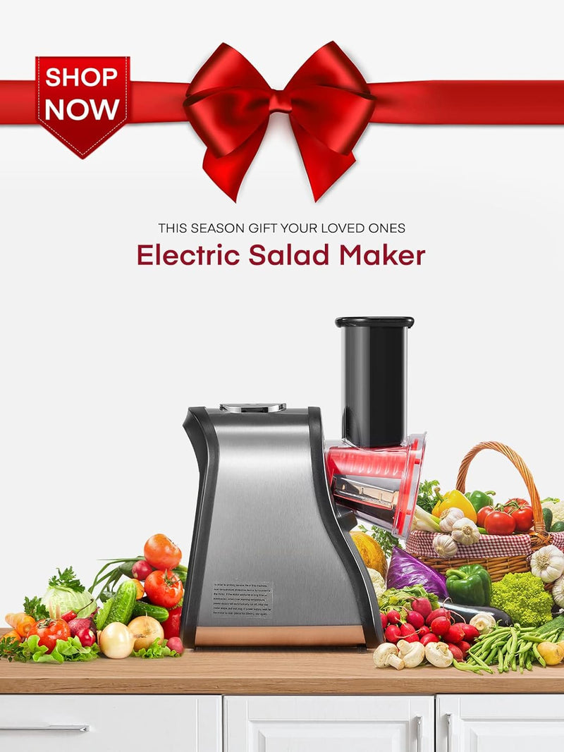 FOHERE Electric Cheese Grater - 150W Fruit & Vegetable Grater