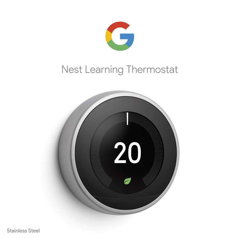 Google Nest Learning Thermostat 3rd Gen - Stainless Steel