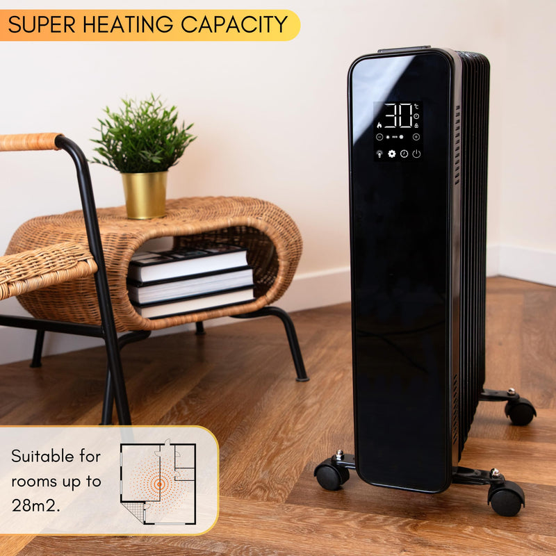 Nuovva 11 Fin 2500W Radiator: Free Standing Electric Heater