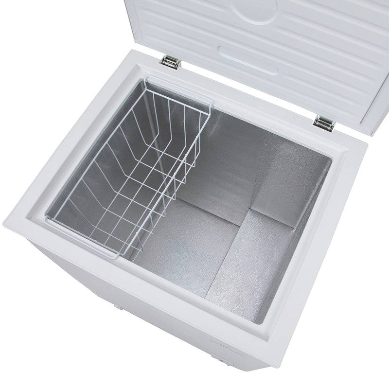 Willow W142CFB 141L Chest Freezer: Removable Basket, Black