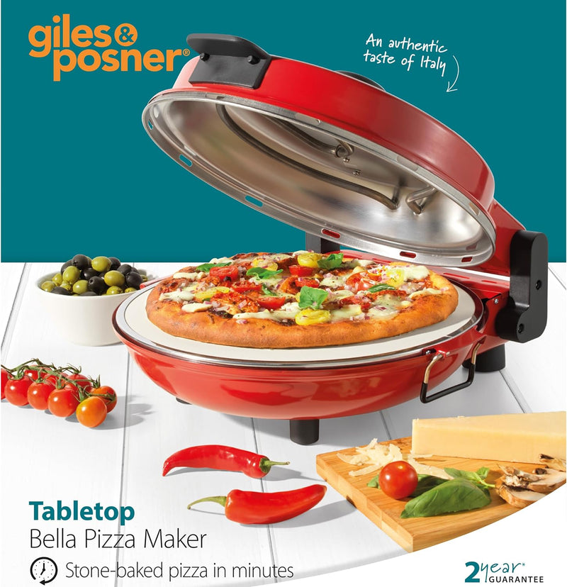 Giles & Posner Bella Pizza Oven, 1200W, 5 Heat Settings