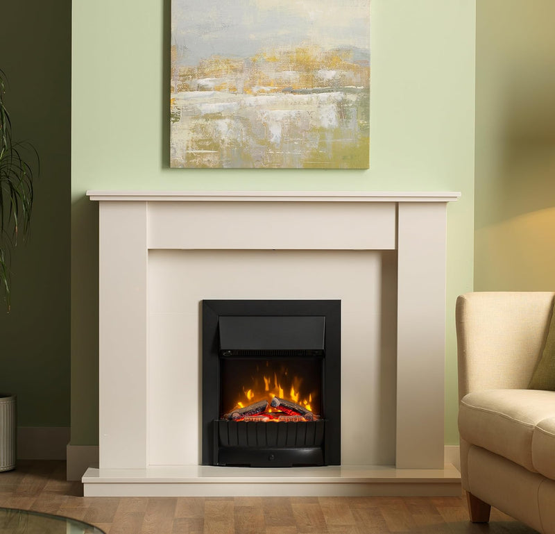 Dimplex Clement Optiflame Electric Fire, Matt Black, 2kW Heater