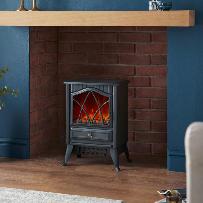 VonHaus Electric Stove Heater: 1850W, Indoor Log Effect, Portable