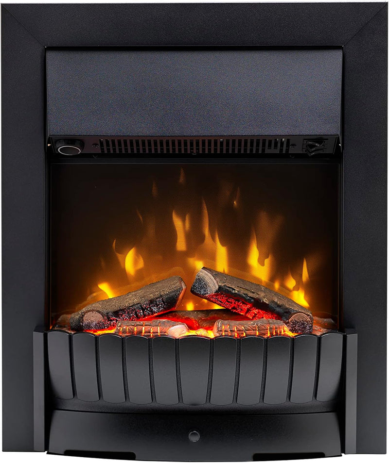 Dimplex Clement Optiflame Electric Fire, Matt Black, 2kW Heater