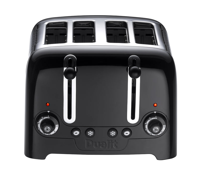 Dualit 2 Slice Lite Toaster, Polished with Black Trim, Bagel & Defrost