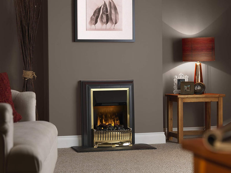 Dimplex Clement Optiflame Electric Fire, Matt Black, 2kW Heater