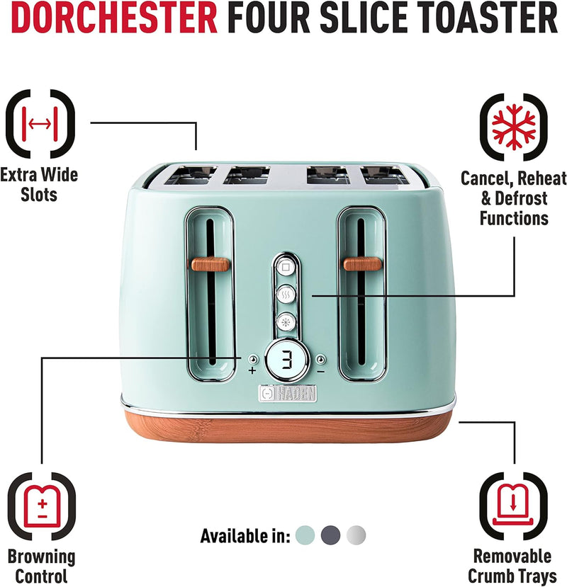 Haden Dorchester 4-Slice Toaster - LCD Display