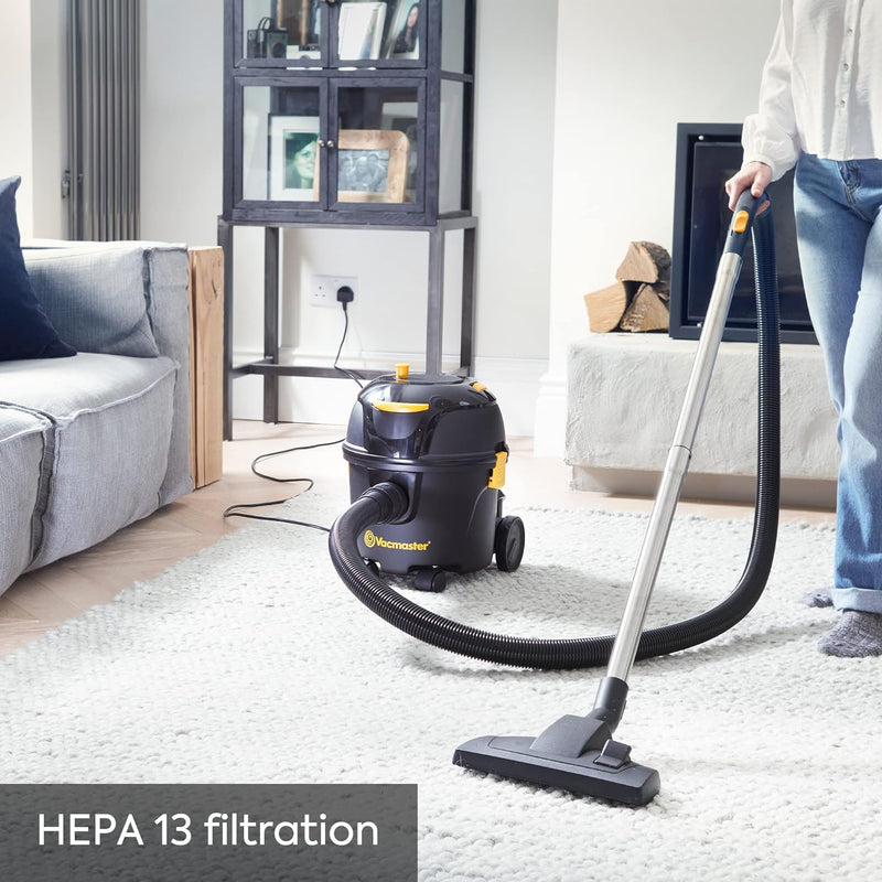 Vacmaster D8 Cylinder Vacuum: Powerful, Quiet, HEPA 13, 5 Bags