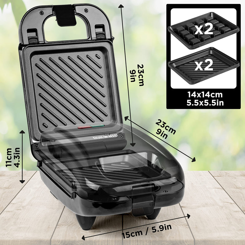 Duronic SWM60 Snack Maker - Waffle Iron, Panini Press