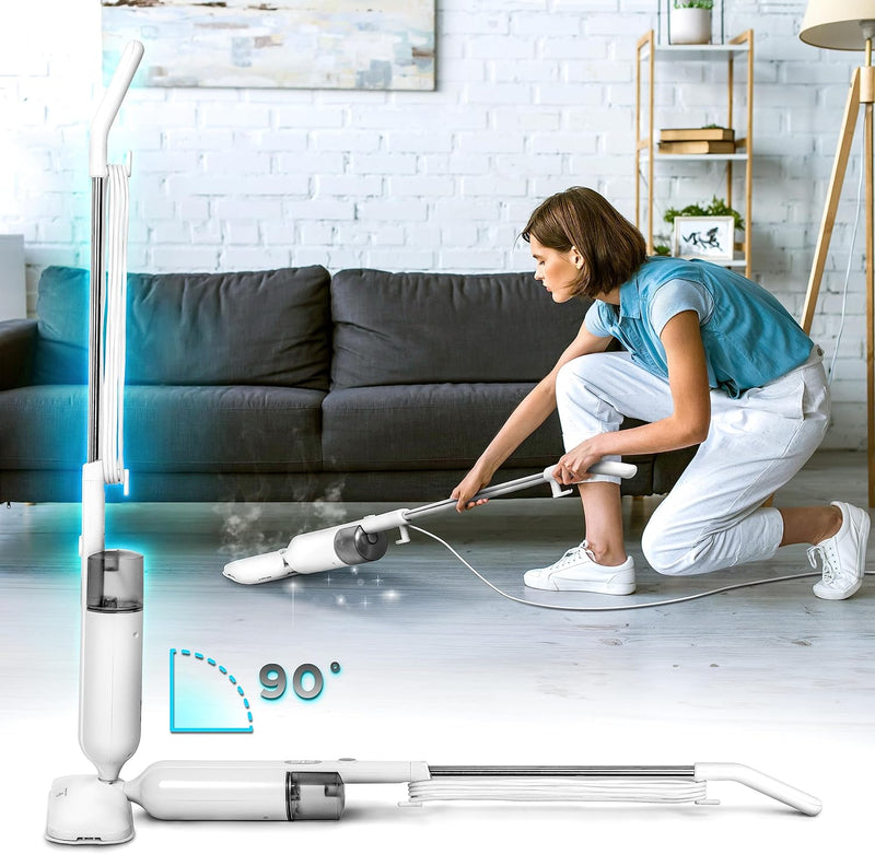 Duronic STM11 Steam Mop - 1100W Upright Cleaner, White