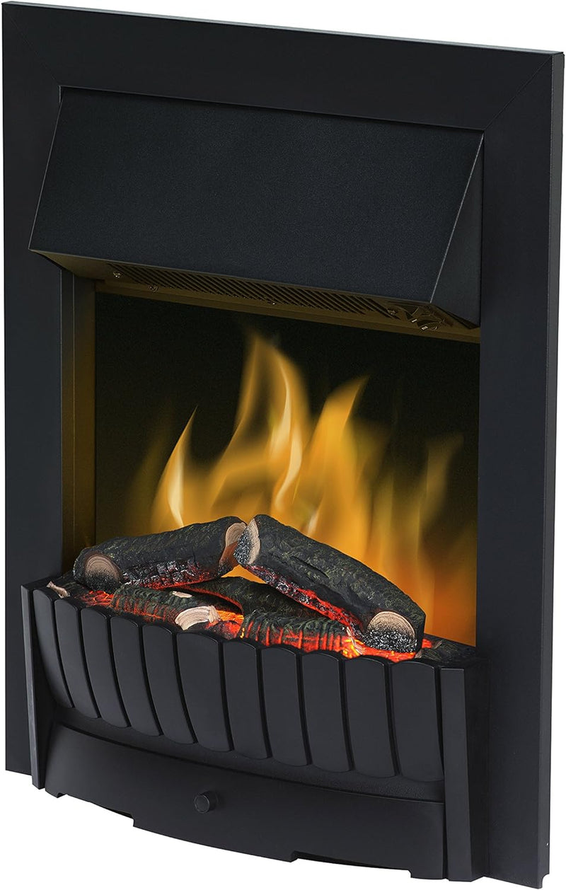 Dimplex Clement Optiflame Electric Fire, Matt Black, 2kW Heater