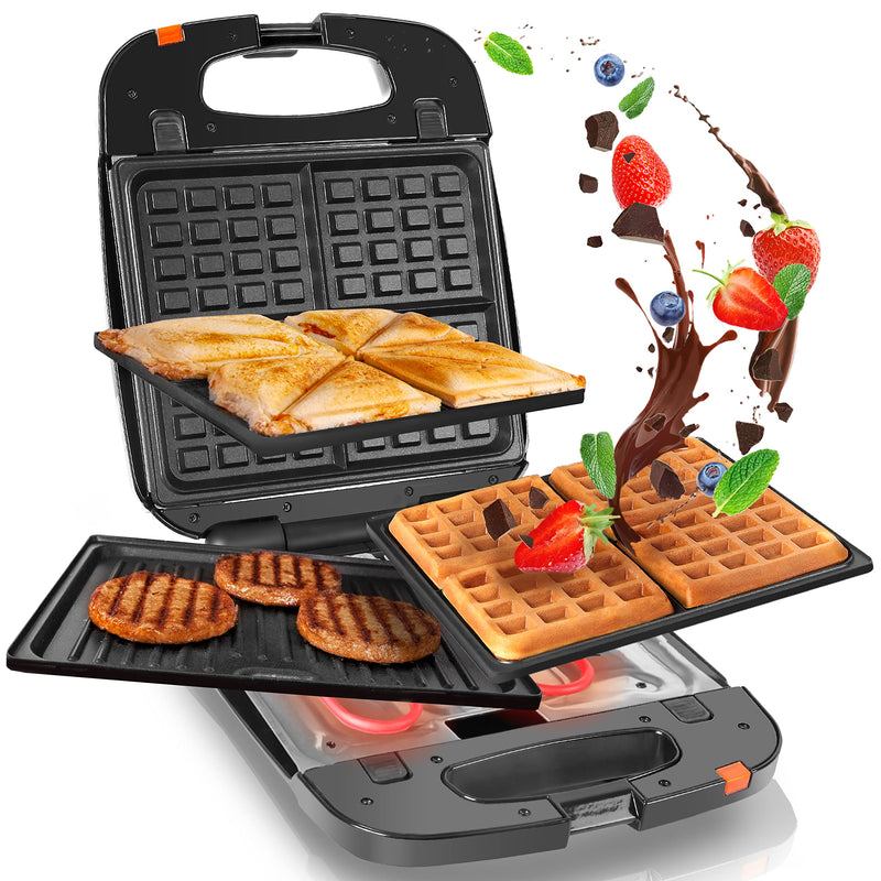 Duronic SWM60 Snack Maker - Waffle Iron, Panini Press