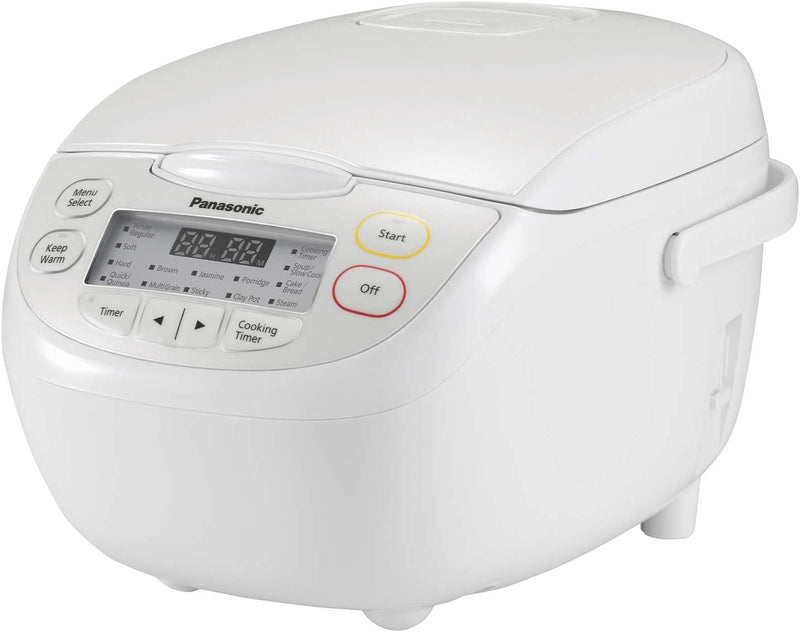 Panasonic 5-Cup Rice Cooker, White (SR-CN108WST)