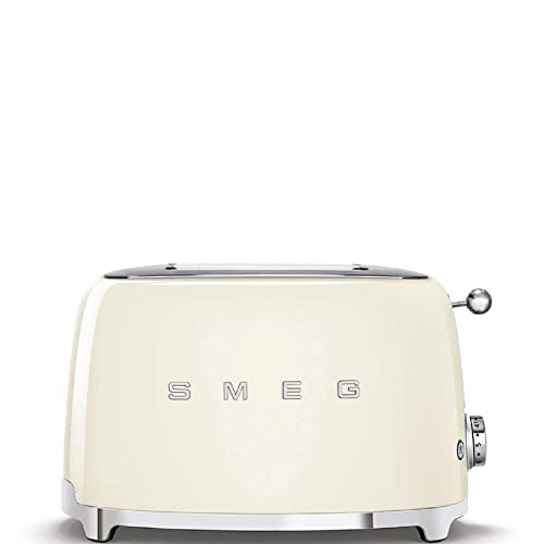 Smeg TSF01CRUK Retro Style 2 Slice Toaster - Cream