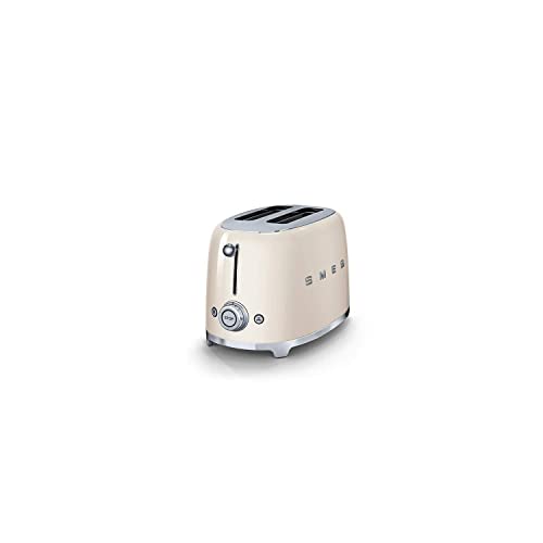 Smeg TSF01CRUK Retro Style 2 Slice Toaster - Cream