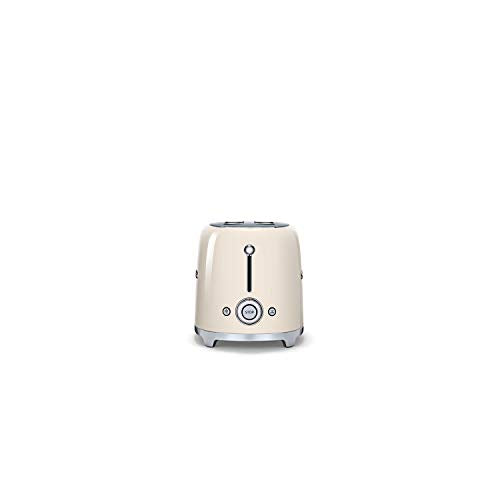 Smeg TSF01CRUK Retro Style 2 Slice Toaster - Cream