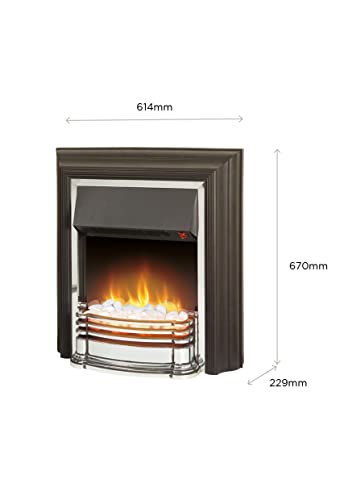 Dimplex Cheriton Deluxe Optiflame Electric Fire, Brass/Black