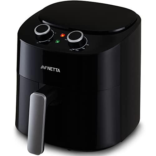 NETTA 8L Dual Basket Air Fryer Digital Smart Programmes, XL Size Black