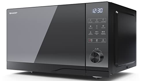 SHARP 28L Digital Microwave - 900W Grill, 11 Power Levels, Silver