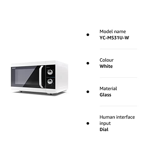 Sharp Compact 20L Microwave: 800W, 11 Power Levels, Defrost, LED Light