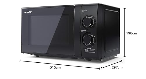 Sharp Compact 20L Microwave: 800W, 11 Power Levels, Defrost, LED Light