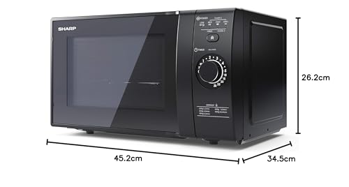 SHARP 28L Digital Microwave - 900W Grill, 11 Power Levels, Silver