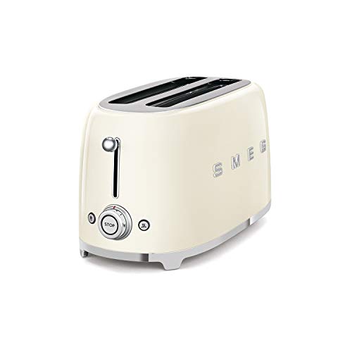 Smeg TSF01CRUK Retro Style 2 Slice Toaster - Cream