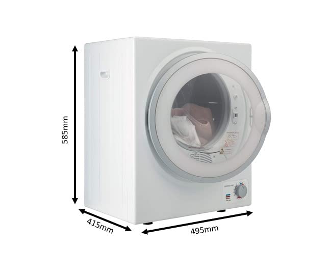 Cookology CMVD25WH Mini Vented Tumble Dryer 2.5kg - White