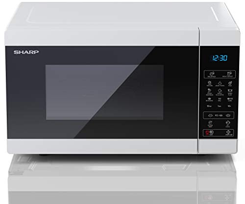 SHARP 28L Digital Microwave - 900W Grill, 11 Power Levels, Silver