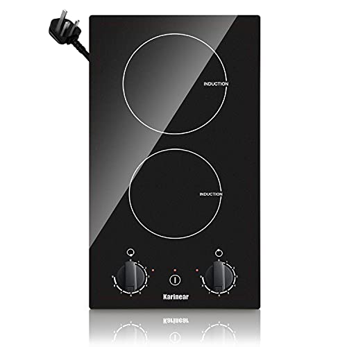 Karinear 60cm Induction Hob, 4 Zones, Touch Control, Black Glass