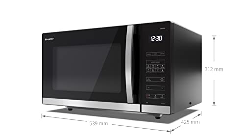 Sharp Compact 20L 800W Digital Microwave with 1050W Grill - Black