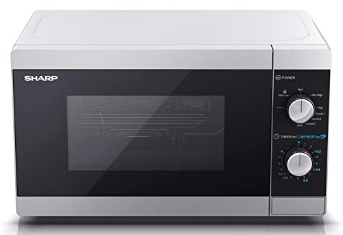 SHARP 28L Digital Microwave - 900W Grill, 11 Power Levels, Silver