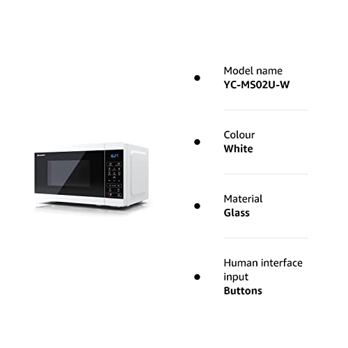 Sharp Compact 20L Microwave: 800W, 11 Power Levels, Defrost, LED Light