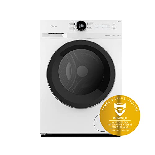 Midea MF10EW80BA Washing Machine: 8kg Load, 1400 RPM, White