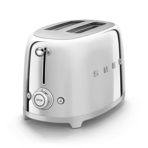 Smeg TSF01CRUK Retro Style 2 Slice Toaster - Cream