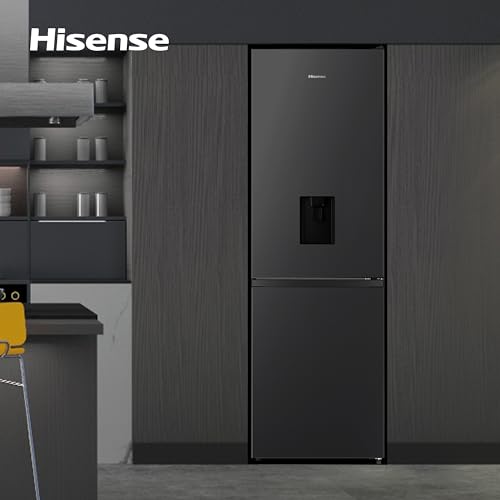 Hisense RB327N4WWE 55cm Fridge Freezer, 251L, Non-plumbed Dispenser