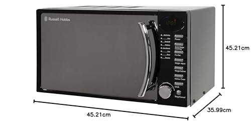 Russell Hobbs RHM1714B 17L Black Digital Microwave: Timer, Defrost