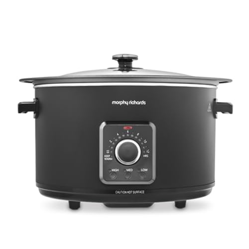 Morphy Richards 3.5L Easy Time Slow Cooker, Auto Heat, Matte Black