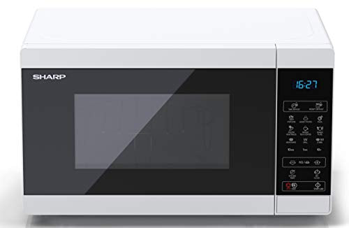 SHARP 28L Digital Microwave - 900W Grill, 11 Power Levels, Silver