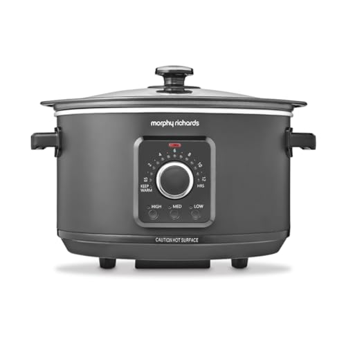 Morphy Richards 3.5L Easy Time Slow Cooker, Auto Heat, Matte Black