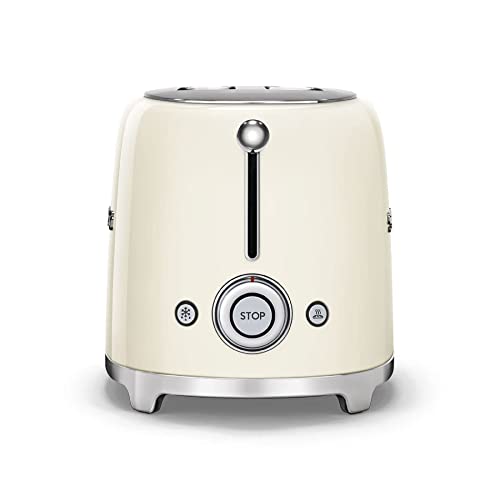 Smeg TSF01CRUK Retro Style 2 Slice Toaster - Cream