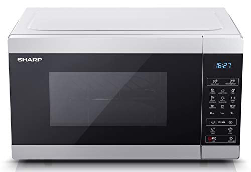 SHARP 28L Digital Microwave - 900W Grill, 11 Power Levels, Silver